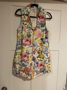 Show Me Your MuMu White Floral Zip Romper
